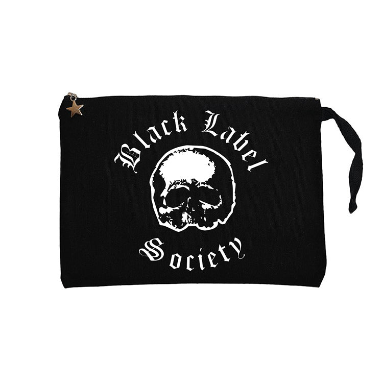 Black Label Society Siyah Clutch Astarlı Cüzdan / El Çantası