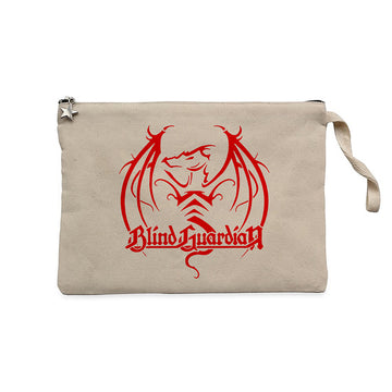 Blind Guardian Dragon Red Krem Clutch Astarlı Cüzdan / El Çantası