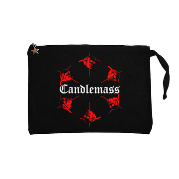 Candlemass Siyah Clutch Astarlı Cüzdan / El Çantası
