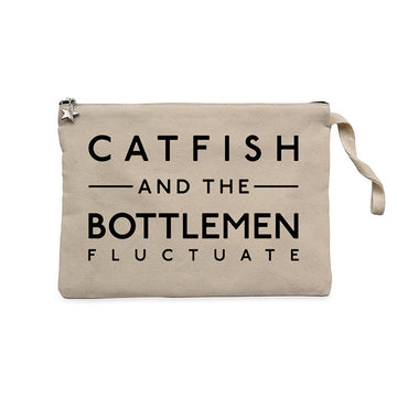 Catfish And The Bottlemen Type Krem Clutch Astarlı Cüzdan / El Çantası