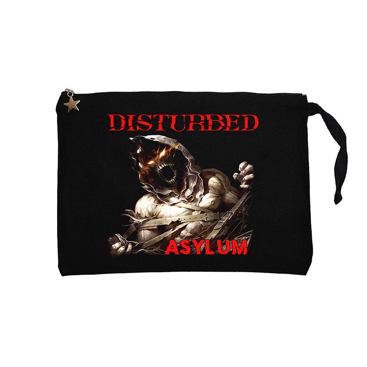 Disturbed Asylum Siyah Clutch Astarlı Cüzdan / El Çantası