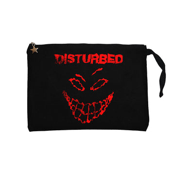 Disturbed Logo Essential Siyah Clutch Astarlı Cüzdan / El Çantası