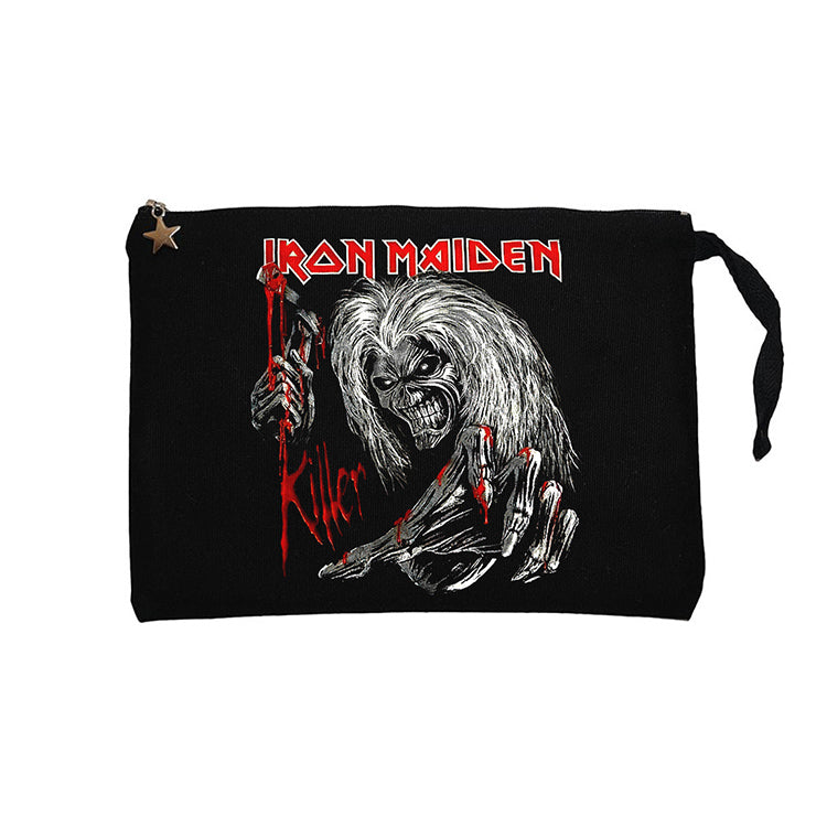 Iron Maiden Scary Zombie Siyah Clutch Astarlı Cüzdan / El Çantası