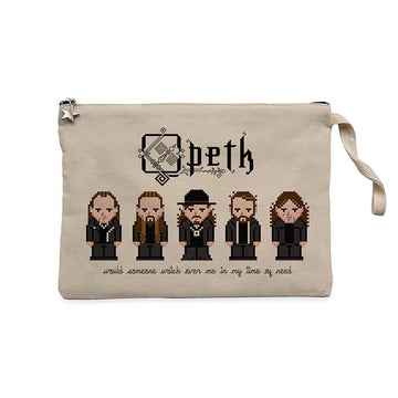 Opeth Group Animation Krem Clutch Astarlı Cüzdan / El Çantası