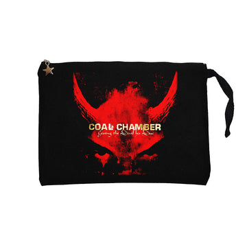 Coal Chamber Giving the Devil His Due Siyah Clutch Astarlı Cüzdan / El Çantası