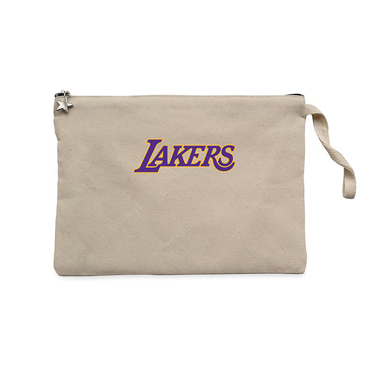 Los Angeles Lakers Krem Clutch Astarlı Cüzdan / El Çantası