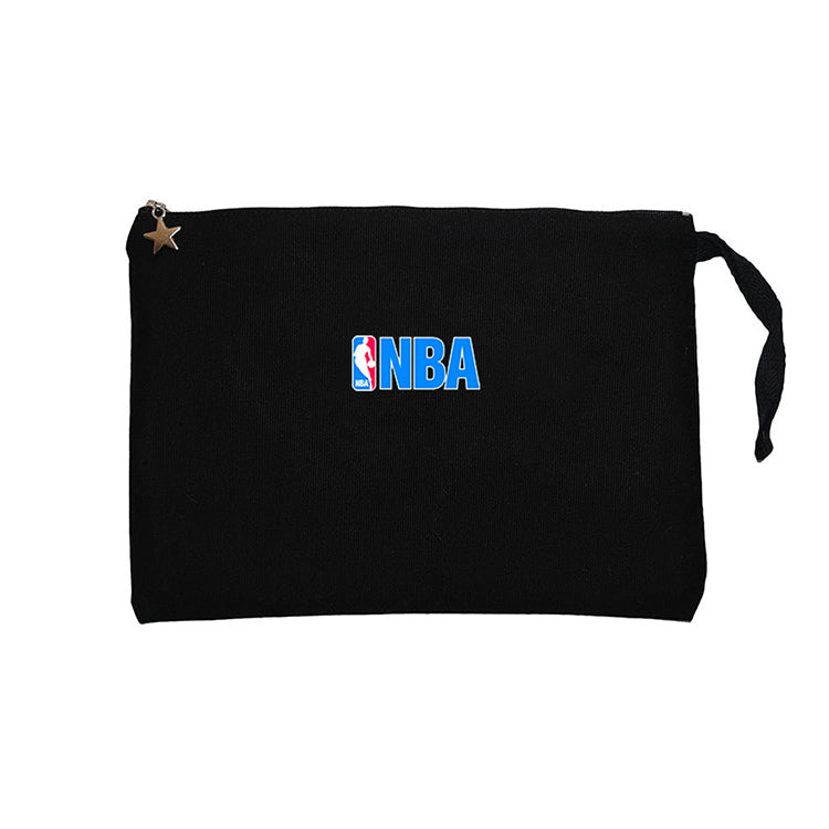 NBA Logo Siyah Clutch Astarlı Cüzdan / El Çantası