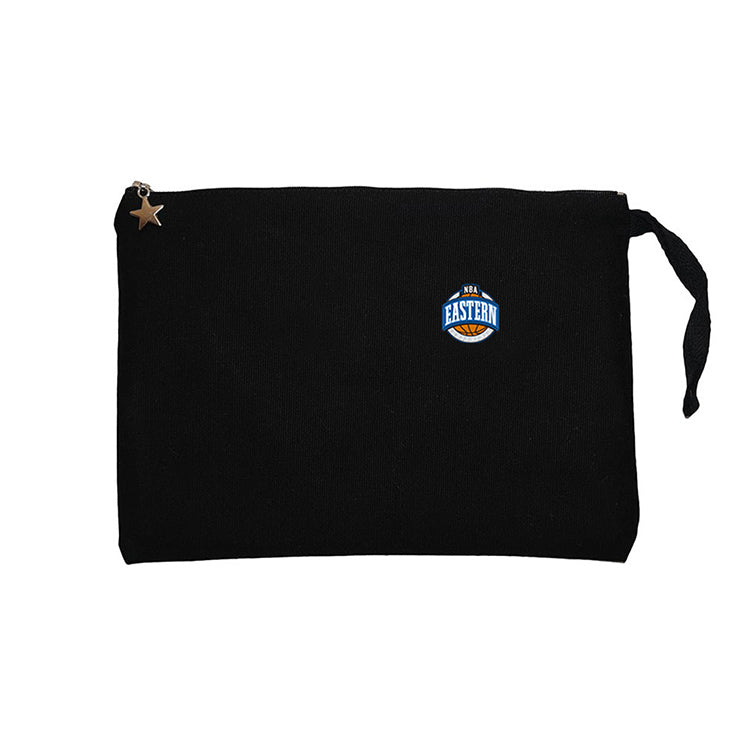 NBA Eastern Logo Siyah Clutch Astarlı Cüzdan / El Çantası