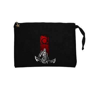 God Of War Kratos Logo Siyah Clutch Astarlı Cüzdan / El Çantası