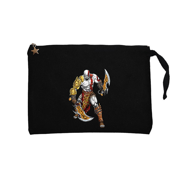 God Of War Kratos Savaşçı Siyah Clutch Astarlı Cüzdan / El Çantası