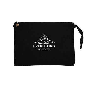 Everesting Siyah Clutch Astarlı Cüzdan / El Çantası