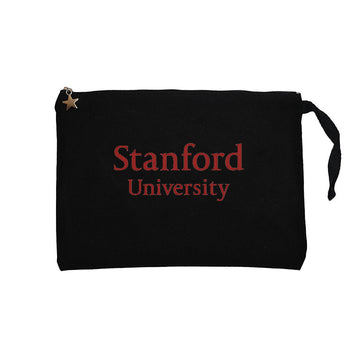 Stanford University Red Siyah Clutch Astarlı Cüzdan / El Çantası