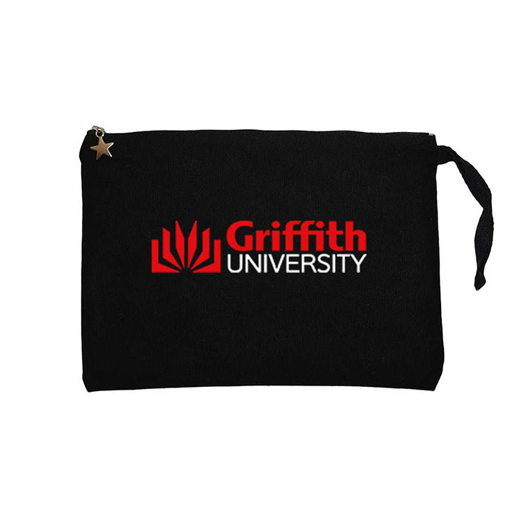 Griffith University Red Logo Siyah Clutch Astarlı Cüzdan / El Çantası
