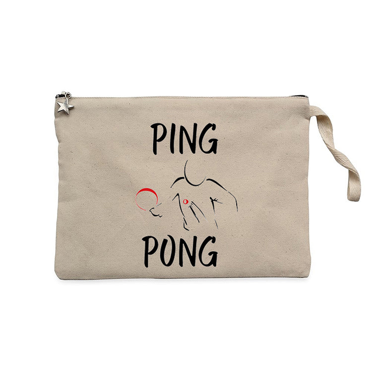 Ping Pong Actor Design Krem Clutch Astarlı Cüzdan / El Çantası