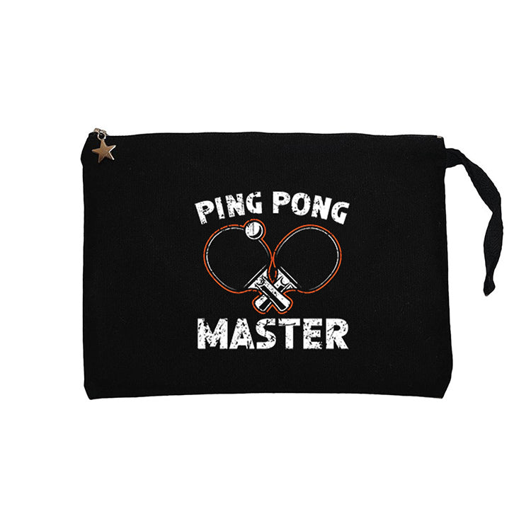 Ping Pong Player Siyah Clutch Astarlı Cüzdan / El Çantası