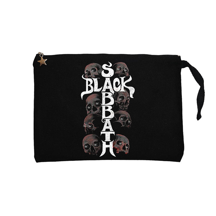 Black Sabbath Skull Siyah Clutch Astarlı Cüzdan / El Çantası