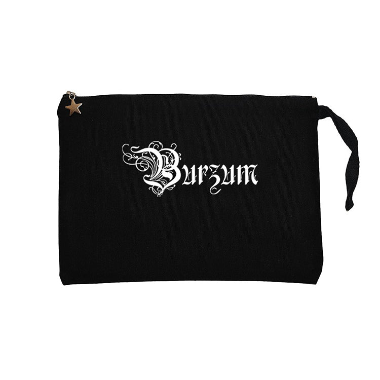 Burzum Design Logo Siyah Clutch Astarlı Cüzdan / El Çantası
