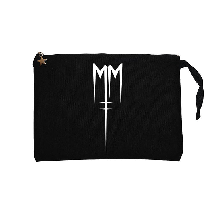 Marilyn Manson Born Villain Logo Siyah Clutch Astarlı Cüzdan / El Çantası