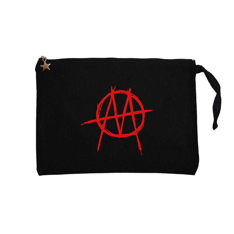 Marilyn Manson Ministry Red Logo Siyah Clutch Astarlı Cüzdan / El Çantası