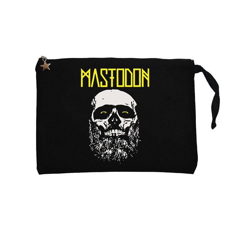 Mastodon Skull Siyah Clutch Astarlı Cüzdan / El Çantası