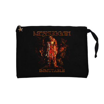Meshuggah Immutable Siyah Clutch Astarlı Cüzdan / El Çantası