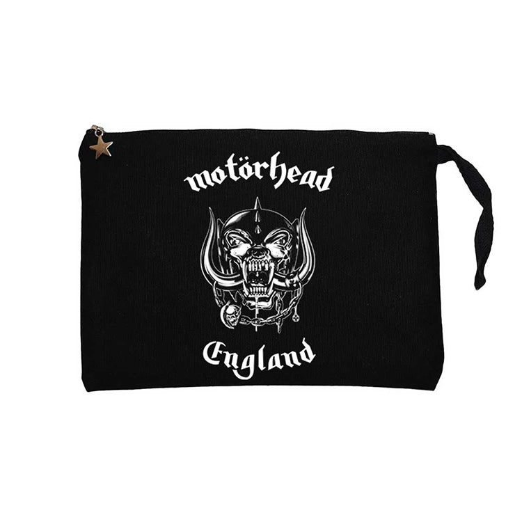Motörhead England Siyah Clutch Astarlı Cüzdan / El Çantası