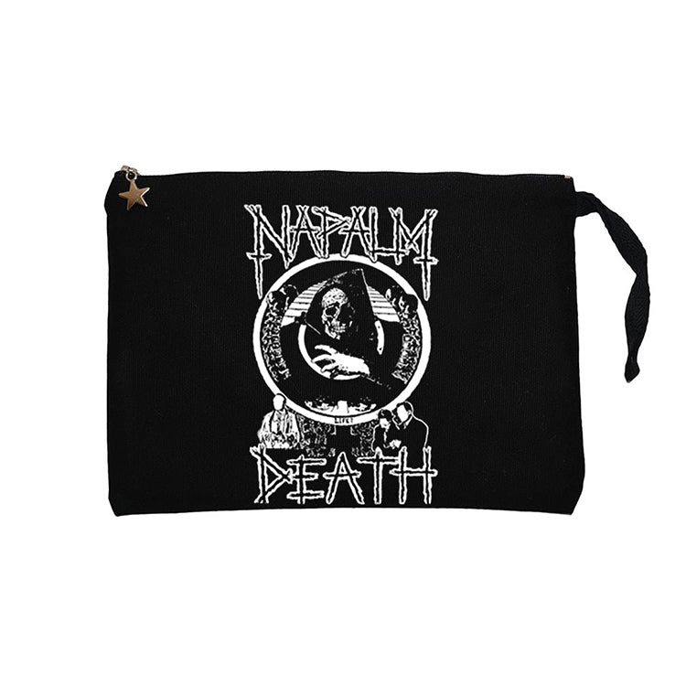 Napalm Death Smear Campaign Siyah Clutch Astarlı Cüzdan / El Çantası