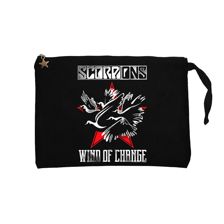 Scorpions Wind Of Change Siyah Clutch Astarlı Cüzdan / El Çantası