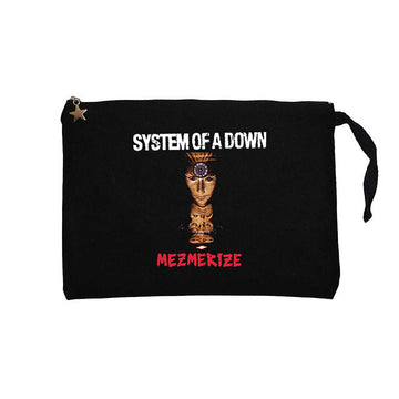 System of a Down Mezmerize Siyah Clutch Astarlı Cüzdan / El Çantası