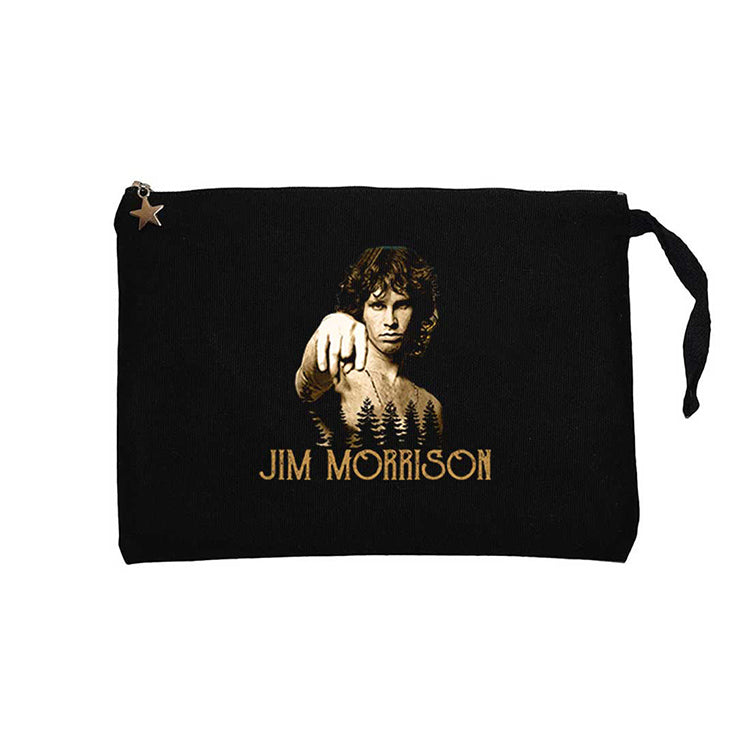 The Doors Jim Morrison Siyah Clutch Astarlı Cüzdan / El Çantası
