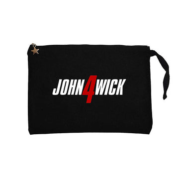 John Wick 4 Logo Siyah Clutch Astarlı Cüzdan / El Çantası
