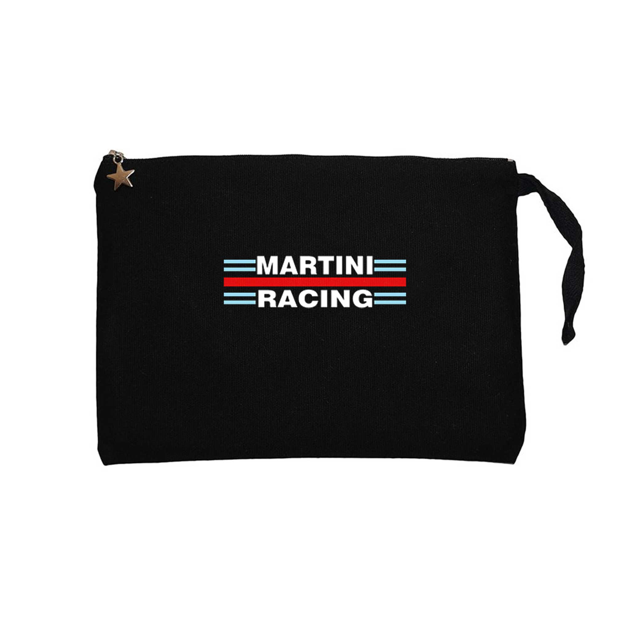 Martini Racing Siyah Clutch Astarlı Cüzdan / El Çantası