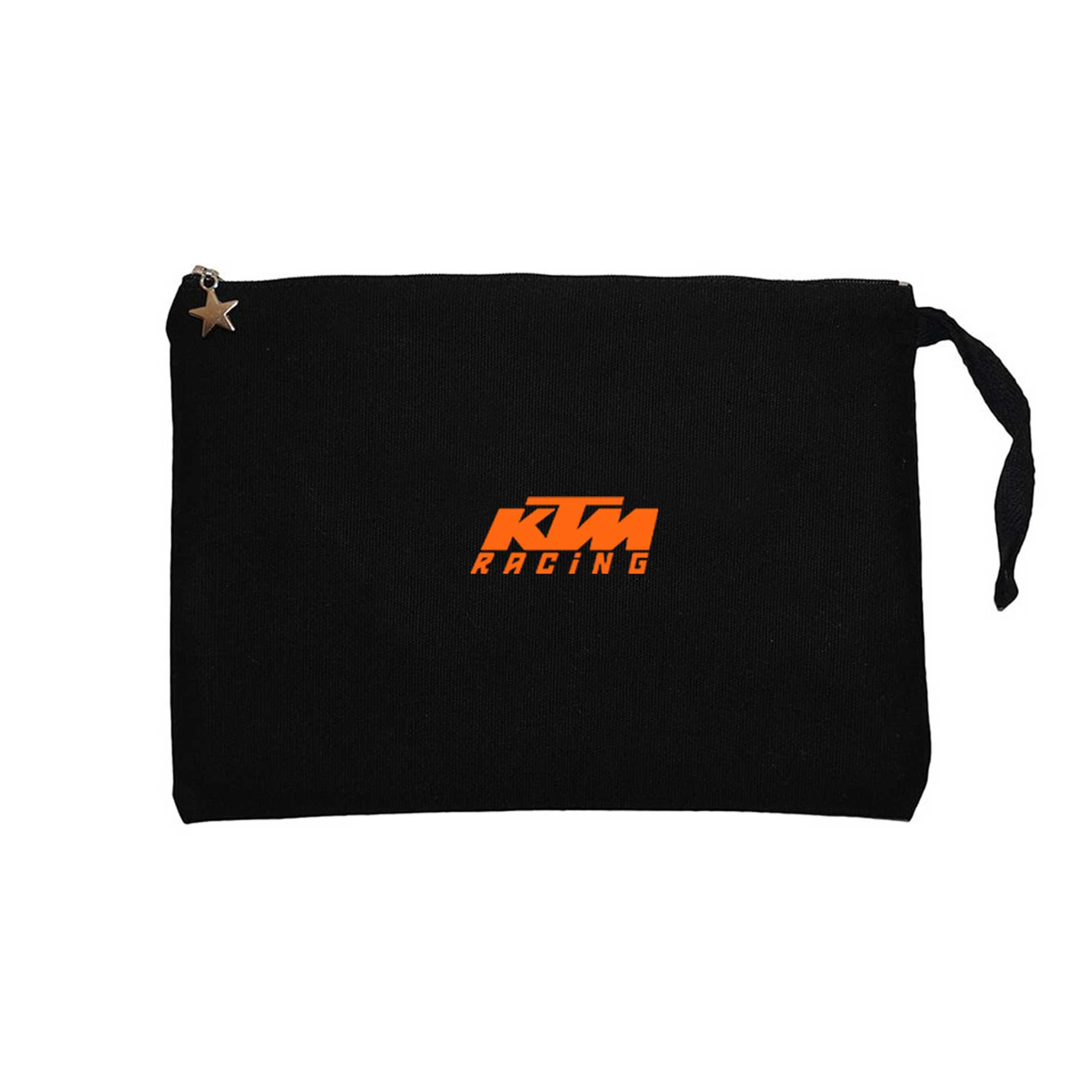 KTM Racing Orange Logo Siyah Clutch Astarlı Cüzdan / El Çantası