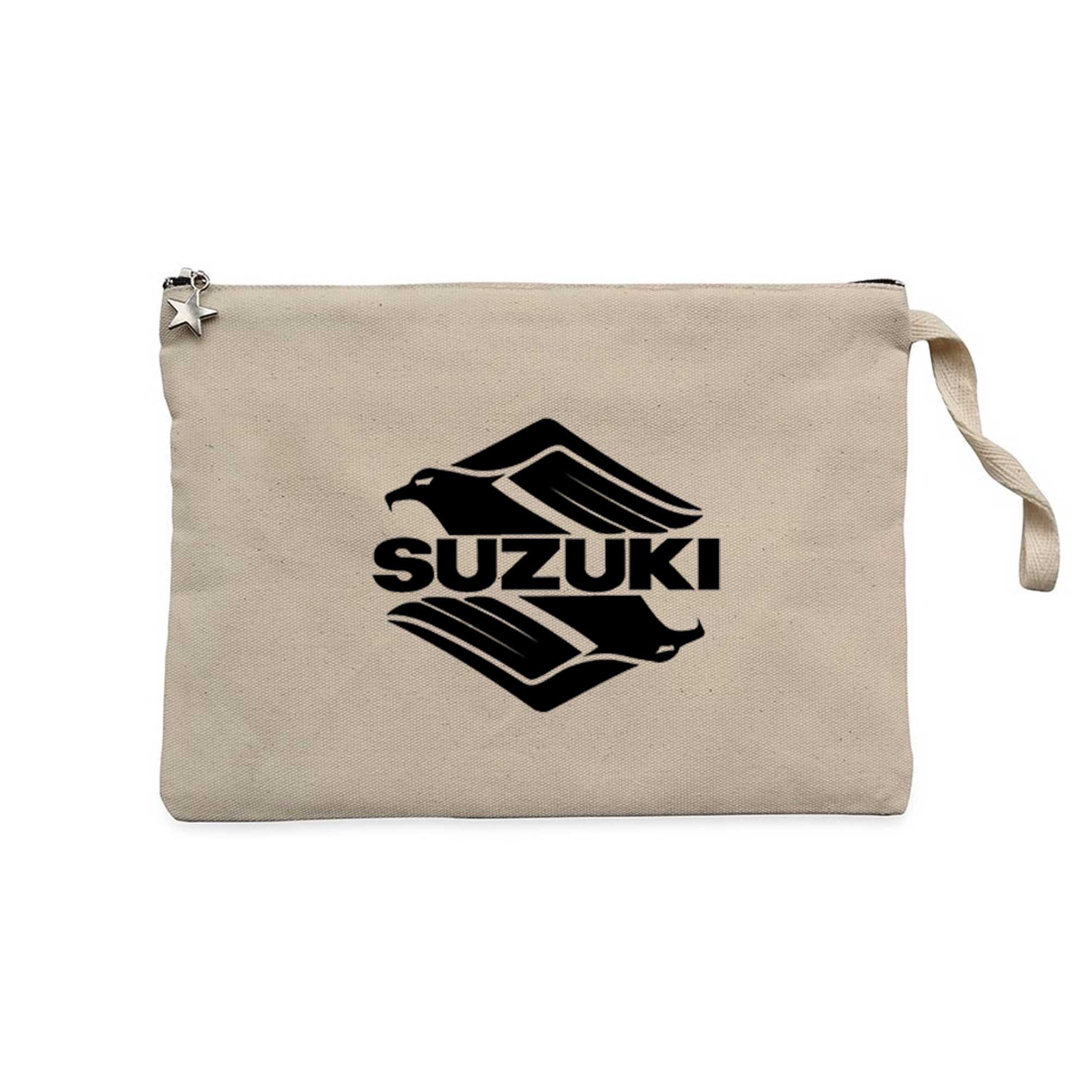 Suzuki Intruder Krem Clutch Astarlı Cüzdan / El Çantası