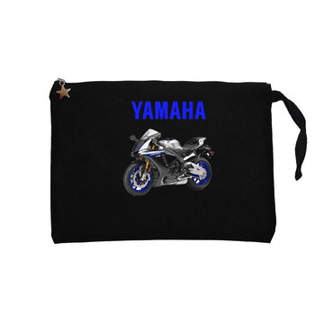 Yamaha Text R1M Siyah Clutch Astarlı Cüzdan / El Çantası