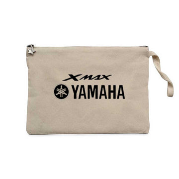 Yamaha Xmax Text Krem Clutch Astarlı Cüzdan / El Çantası