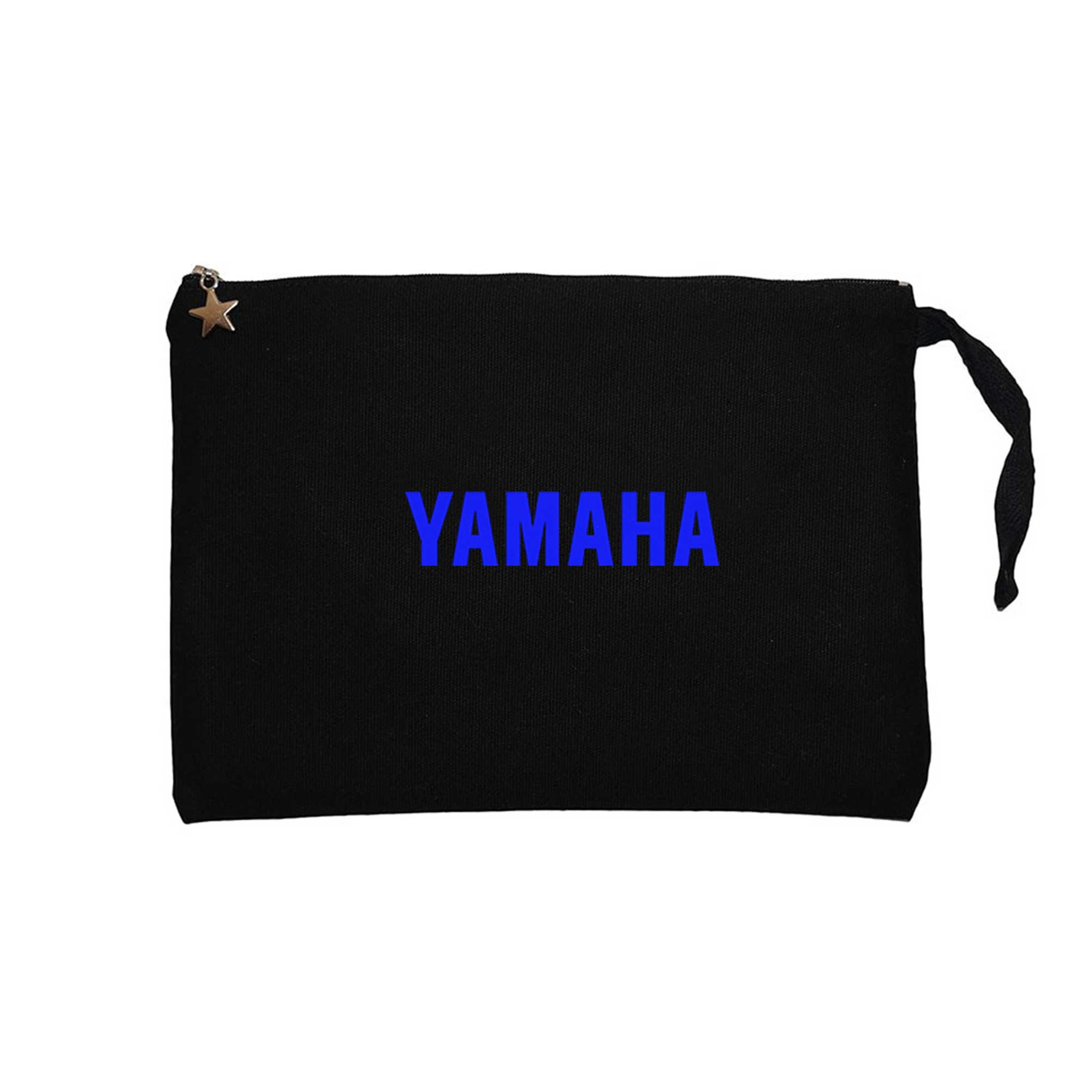 Yamaha Text Blue Siyah Clutch Astarlı Cüzdan / El Çantası