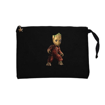 Groot Baby Warrior Siyah Clutch Astarlı Cüzdan / El Çantası
