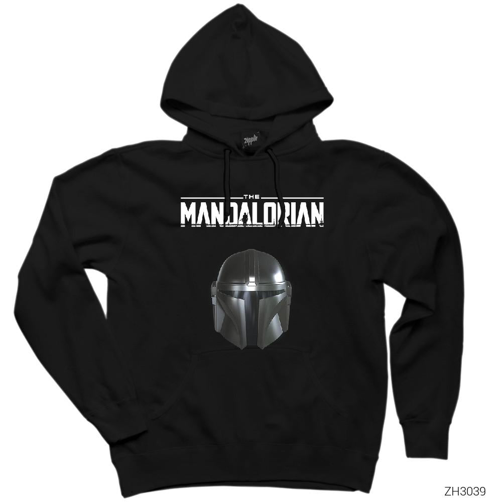 The Mandalorian Helmet Siyah Kapşonlu Sweatshirt Hoodie