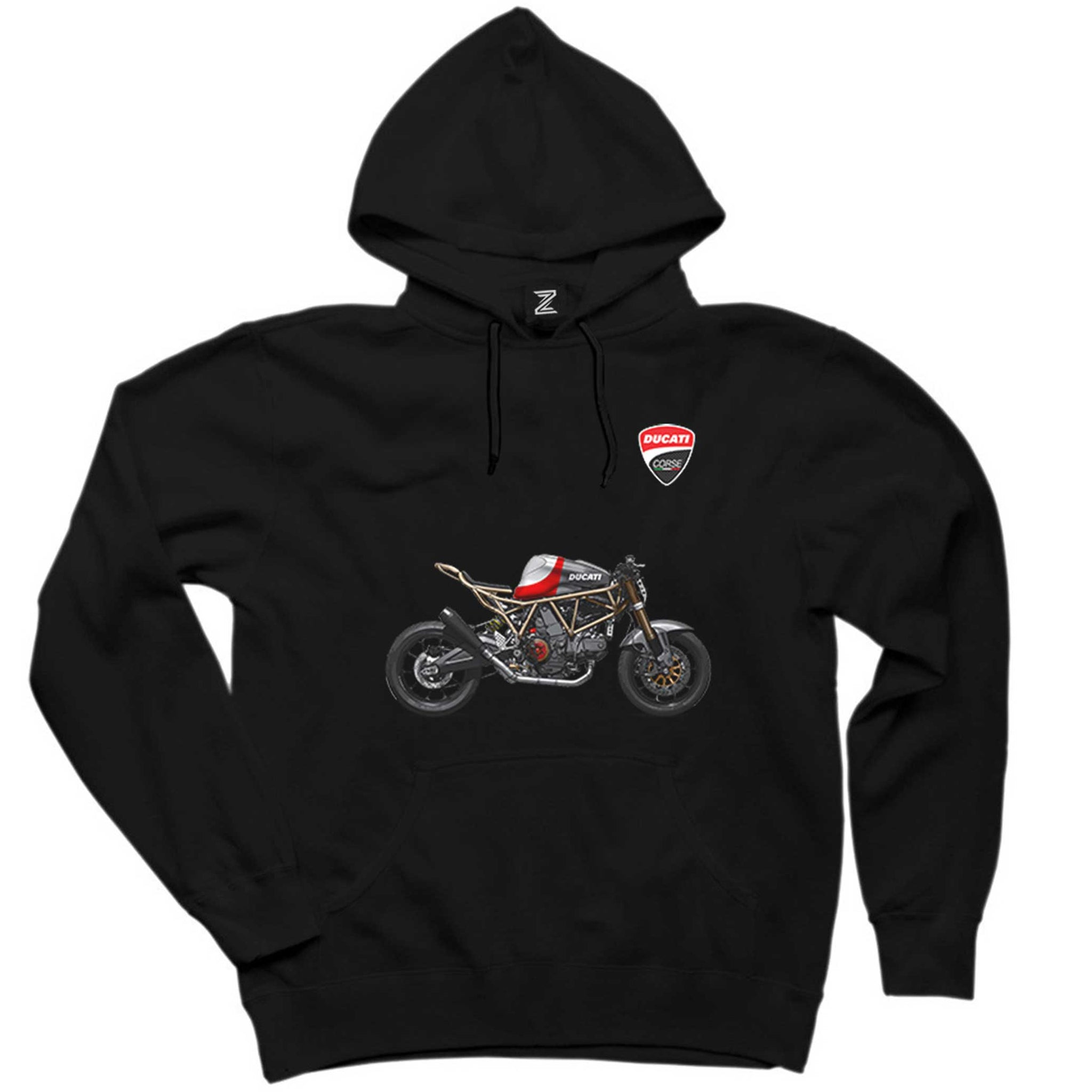 Ducati SuperSport Siyah Kapşonlu Sweatshirt Hoodie