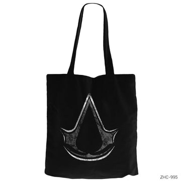 Assassins Creed Logo Dark Siyah Kanvas Bez Çanta