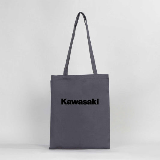 Kawasaki Logo Type Renkli Gabardin Bez Çanta - Zepplingiyim