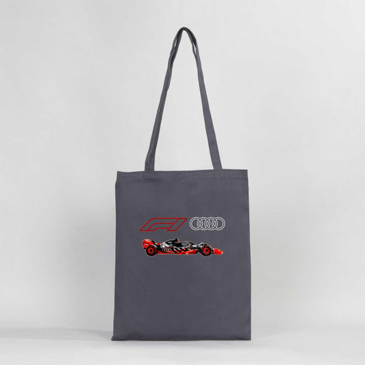 F1 Audi Logo Car Renkli Gabardin Bez Çanta - Zepplingiyim