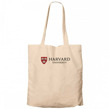 Harvard University Logo Text Krem Kanvas Bez Çanta