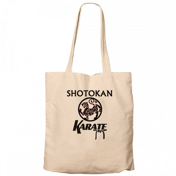 Shotokan Karate Logo Krem Kanvas Bez Çanta