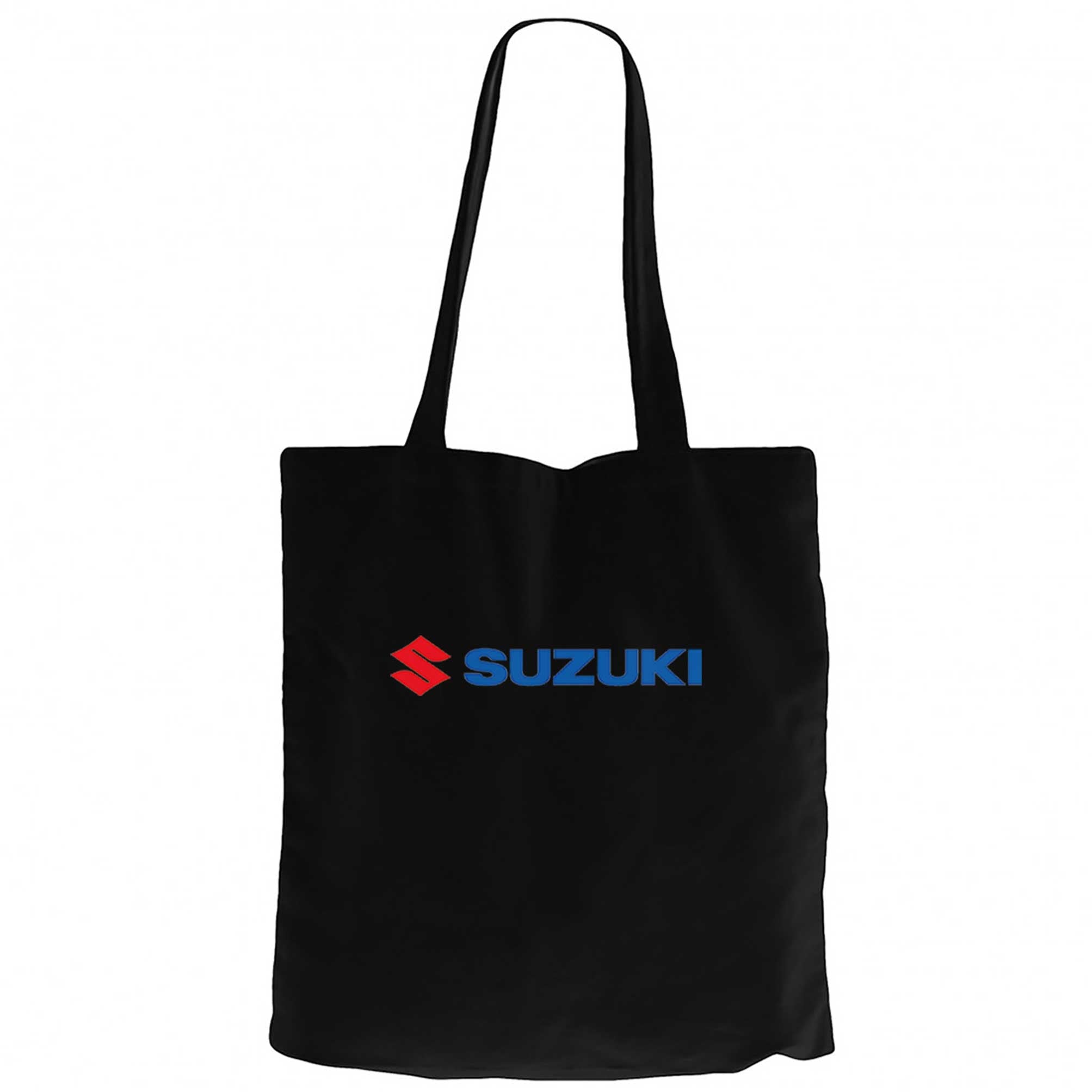 Suzuki Motorcycle Logo Siyah Kanvas Bez Çanta