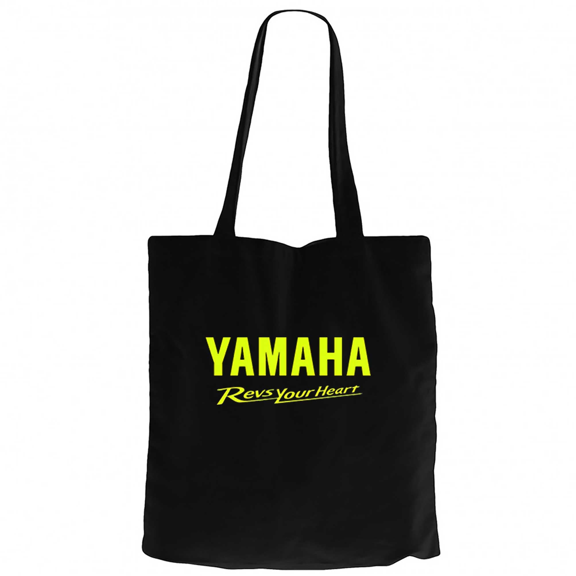Yamaha Revs Your Heart Siyah Kanvas Bez Çanta