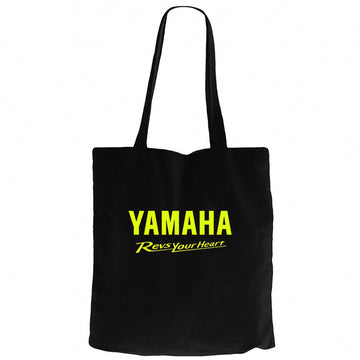 Yamaha Revs Your Heart Siyah Kanvas Bez Çanta