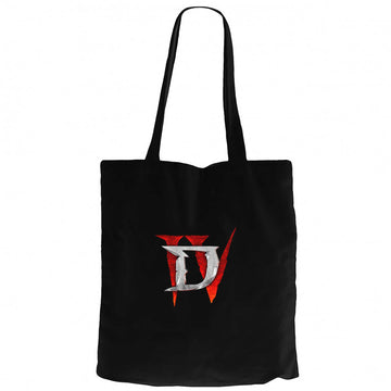 Diablo IV For Logo Siyah Kanvas Bez Çanta
