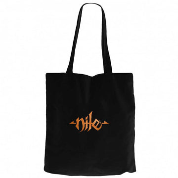 Nile Logo Color Siyah Kanvas Bez Çanta